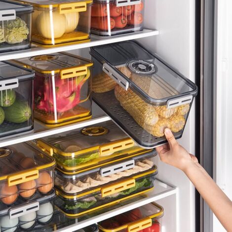 Contenitori Frigo Impilabili Con Coperchio Reversibile | Confezione Da 2 | Senza BPA | Per Formaggio, Panini, Salmone - 4