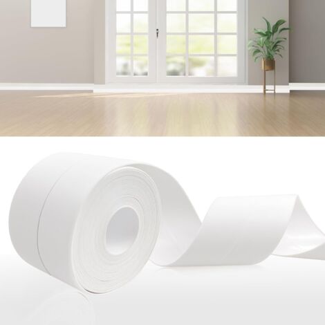 Battiscopa flessibile autoadesivo, battiscopa in PVC da 38 mm e 6,4 m, battiscopa adesivo per cucina, battiscopa flessibile in PVC adatto per cucina e bagno, nastro sigillante autoadesivo flessibile i