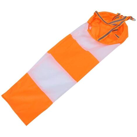 Borsa in nylon impermeabile fluorescente rossa e bianca, per la misurazione della direzione del vento, per meteorologia in fattorie e aeroporti (0,8 m) (1/5)