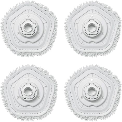 Confezione da 4 testine di ricambio per robot aspirapolvere Xiaomi Dreame W10/W10 Pro, Dreame W10/W10 Pro, panno di ricambio per mocio, elevato assorbimento di acqua e sporco, per tutti i tipi di pavi (1/5)