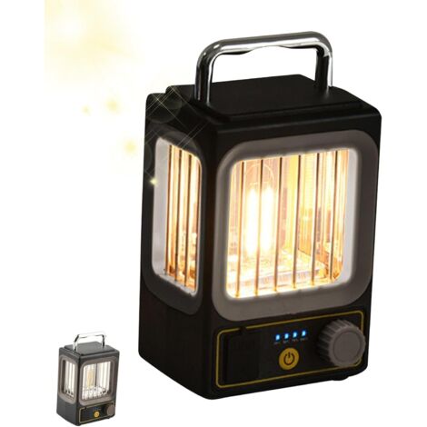 Lanterna a energia solare, lanterne da campeggio portatili, 8,8 x 7,4 x 13,1 cm, luci da giardino ricaricabili, lampada da tavolo per esterni, design resistente alle intemperie per patio e campeggio