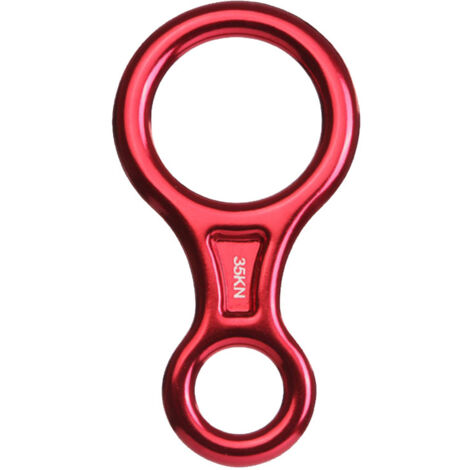 Figura 8 Discensore 35KN Alluminio Arrampicata Discensore Anello Rappel Heavy Duty per Arrampicata Discesa Soccorso, Attività Ricreative all'Aperto Assicurazione 8–13mm