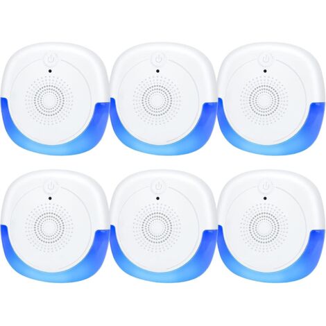 Confezione da 6 repellenti per parassiti ad ultrasuoni, repellenti per topi, repellenti per parassiti ad ultrasuoni con spina, controllo dei parassiti al chiuso per roditori, scarafaggi, topi, insetti (1/5)
