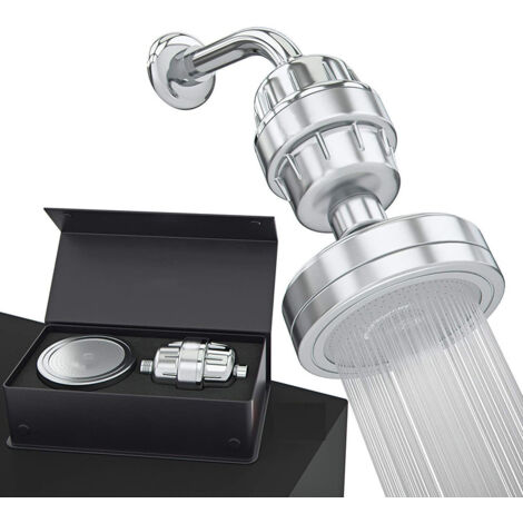 Set doccia con filtro, booster doccia rimovibile, purificatore da bagno, filtro per l'acqua, confezione regalo (1/5)