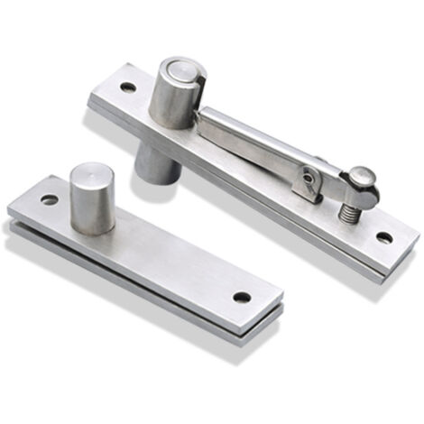 Confezione da 2 cerniere per porte pivotanti nascoste con rotazione a 360 gradi, in acciaio inossidabile resistente con viti di fissaggio (130 x 25 mm)