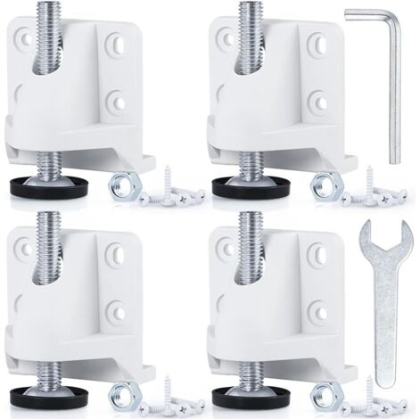 4 pezzi di livellatore di sollevamento, livellatore per gambe di mobili, piedini di livellamento con controdado e viti per banco da lavoro, tavolo, mobile, capacità di carico 272 kg per piedino di liv (1/5)