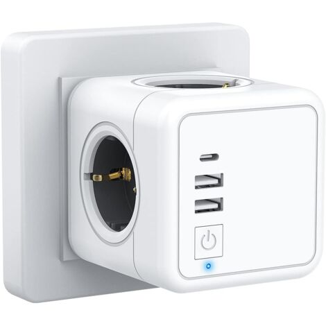 Useelink Ciabatta Intelligente WiFi Con 4 Prese E 2 Porte USB – Compatibile Con Alexa E Google Home – Controllo Remoto, Timer E Protezione Da Sovratensione, 1650W