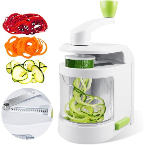 Spiralizzatore per verdure, Spiralizzatore 4 in 1, Macchina per spaghetti manuale per verdure 4 in 1, per carote, cetrioli, patate, zucchine