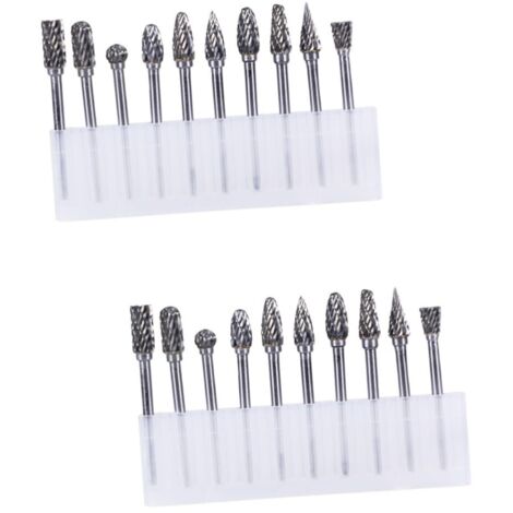 Set di 20 frese rotanti in carburo di tungsteno, utensili di precisione per lucidare, sbavare metalli e materiali non metallici, accessori multiuso per (1/5)