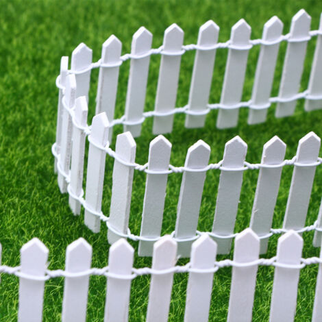 Mini recinzione decorativa da giardino in legno resistente, recinzione per casa delle bambole, decorazione da giardino, 90 x 5 cm, facile da tagliare