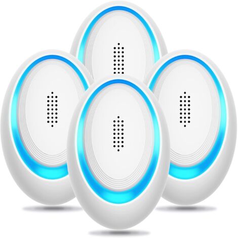 Repellente per insettiRepellente per insetti ad ultrasuoniTrappola elettronica per topi, confezione da 4 Repellente per zanzare e ragni con spina per interniEfficace repellente per topi (1/5)