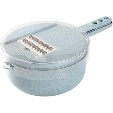 Tagliaverdure multifunzionale, affettaverdure, tritatutto per cipolle (azzurro chiaro) 12 pezzi (1/5)