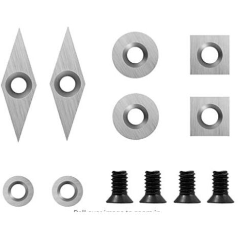 8 pezzi Inserti da taglio in metallo duro Utensili per tornitura del legno Inserti in metallo duro Sgorbie per tornitura del legno (1/5)
