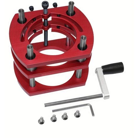 Base di sollevamento per tavolo da fresatura a 4 ganasce, sollevamento massimo 51 mm, tavolo di fresatura per motore con diametro 64-66 mm, accessori per fresatrice con tavolo da fresatura per legno