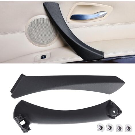 Coperture Maniglie Porta In Pelle Per BMW X5 E53 (2000-2006) – Set Posteriore Nero – Pelle Naturale – Fai-da-Te - 2