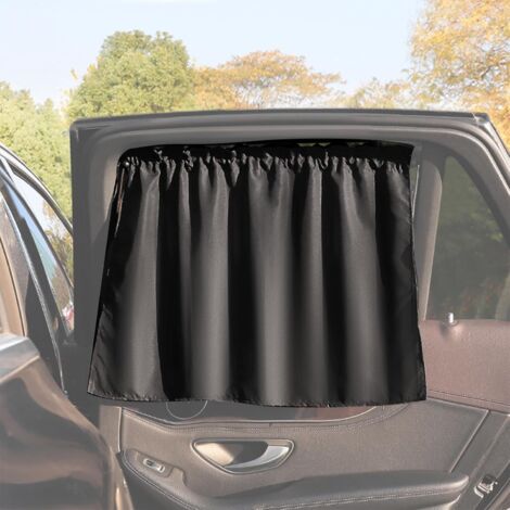 Tendina parasole per finestrini laterali dell'auto per la privacy interna, protezione dal sole e comfort all'interno dell'auto (confezione da 2, nero) (1/2)