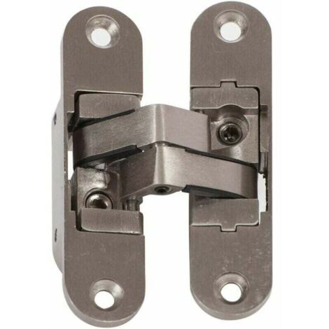 Cerniera rotazionale invisibile "KLOSE besser" - Alluminio 3D. Colore acciaio inox satinato. - GIUSTO (1/2)