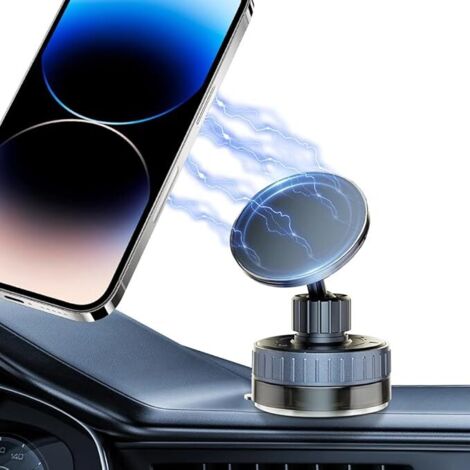 Supporto magnetico per auto, supporto per telefono cellulare girevole a 720°, ventosa universale, ventosa superficiale (1/4)