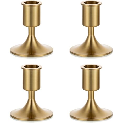 Set 5 Portacandele Neri Per Candele Coniche – Candelabri In Metallo Per Halloween E Atmosfere Romantiche - 2