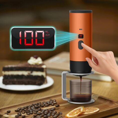 Macchina Da Caffè Portatile, Macchina Da Caffè Da Viaggio, Per Esterni Auto Ufficio Compatibile Con Capsule E Caffe Macinato Con Ricarica Usb Gadget Da Viaggio Ymyny 87906302