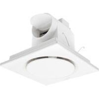 Ventilatore da bagno ultra silenzioso, ventilatore di scarico, 123 CFM, 0,7 tonnellate, 40 W, collare per condotto da 4", bianco, apertura da 9", facile da installare e sostituire