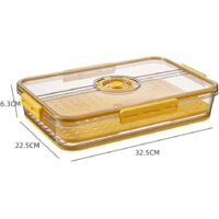 Relaxdays Contenitori per Frigo con Coperchio, Set da 2, Ipilabili