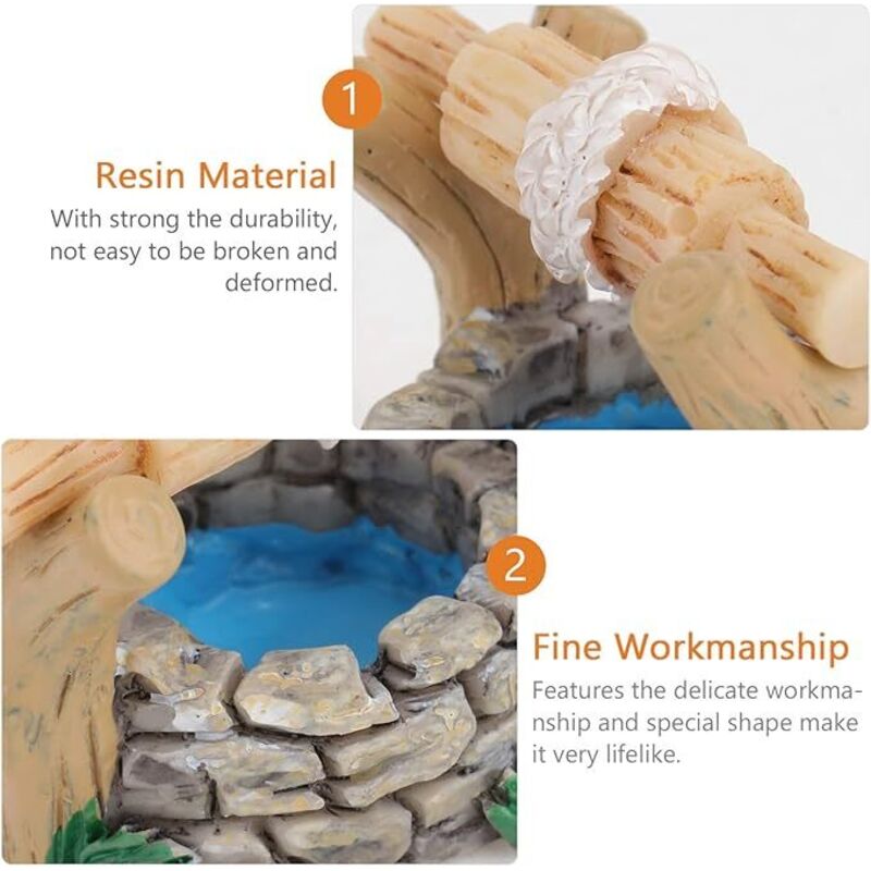 Joykick – Kit De Jardín Estanque De Peces De Hadas En Miniatura Pintada A Mano Figura Decorativa Estatuas Con Accesorios – Set De 4 Piezas Para Decoración De Tu Casa O Jardín