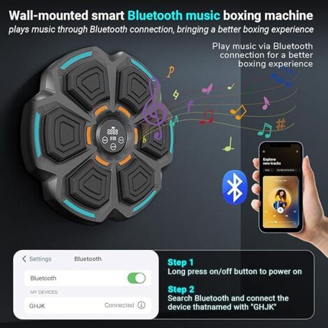 Máquina De Boxeo Musical Mejorada Para Adultos Y Niños, Máquina De
