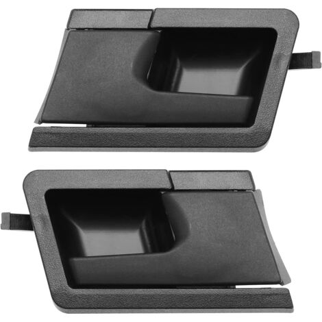 par de manijas interiores de puerta delantera de coche, izquierda y derecha, compatibles con Transporter T4 1990-2002, 701837020U71 y 701837019U71, piezas de plástico para coche, color negro. (1/5)