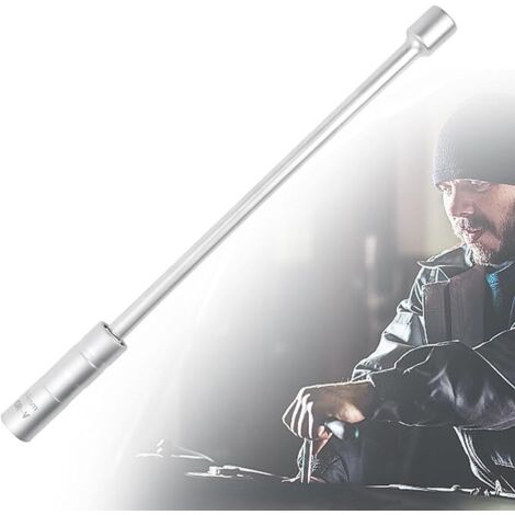 Llave para bujías de 14 mm/16 mm, 1 pieza, imán, juego de llaves para bujías flexibles universales, herramientas para quitar bujías (mango largo de 14 mm) (1/5)