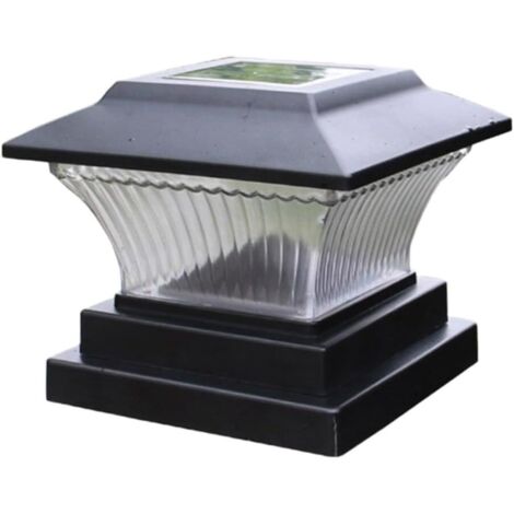 Lámpara de Pilar Solar Luz Solar para Poste Luz Led para Jardín Decoración para Exteriores Color Fácil Instalación