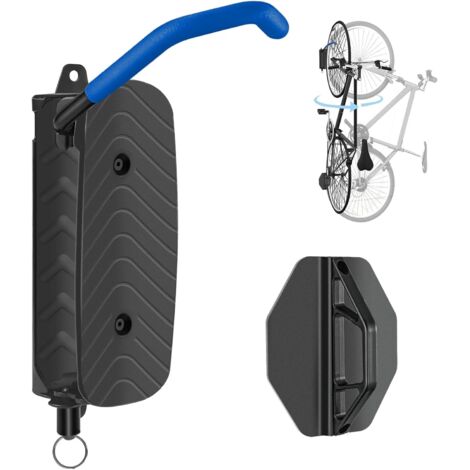 Soporte Bicicletas Pared Giratorio Portabilidad de Hasta 30 KG, Colgador Bicicleta Pared Vertical Seguridad, Gancho Pared MTB, Soporte Bici para Casa y Garaje (1Pack)