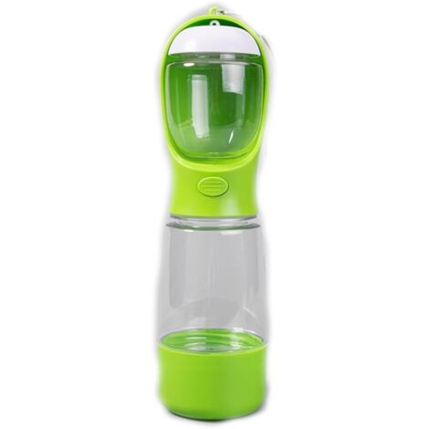 Dispensador de agua portátil para perros y gatos, tamaño 8 x 30 x 8 cm (verde) (1/5)