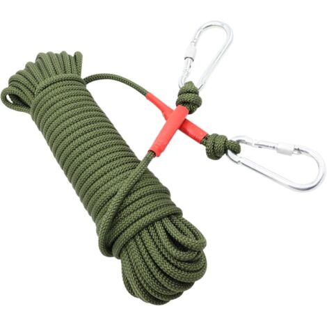 Cuerda de escalada para exteriores: diámetro de 8 mm, cuerda de seguridad de 10 metros de longitud, cuerda de escalada estática de alta resistencia, cuerda de seguridad, cuerda de rescate con