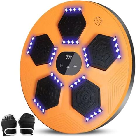 Máquina de boxeo con música Bluetooth, máquina de boxeo electrónica, máquina de boxeo interior con música, máquina de entrenamiento de boxeo con música electrónica de pared con iluminación (1/5)