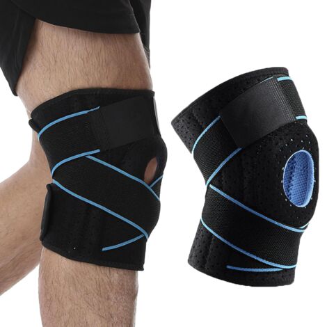Rodilleras Menisco y Ligamento - Rodillera Terapeutica Ajustable - Rodillera Rotuliana - Rodillera Neopreno y Nylon - Rodillera Ortopedica - Rodilleras Gimnasio - Rodillera Estabilizadora (Azul) (1/5)