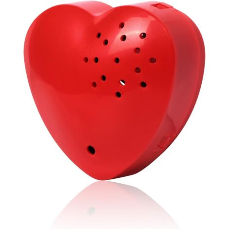 Grabadora de voz en forma de corazón de 30 segundos, mini grabadora de voz con forma de corazón para hablar, grabadora de voz para peluches, botón de sonido programable.