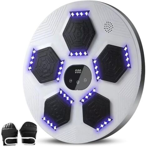 Máquina de boxeo con música Bluetooth, máquina de boxeo electrónica, dispositivo de boxeo interior con música, máquina de entrenamiento de boxeo con música electrónica de pared con iluminación, color  (1/5)