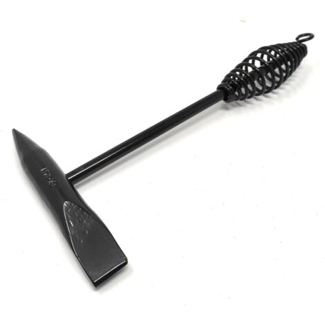 Pica de soldadura profesional 500gr para retirar escoria de soldadura a modo de martillo con punta o cincel, fabricada íntegramente en acero macizo con tratamiento térmico (1/5)