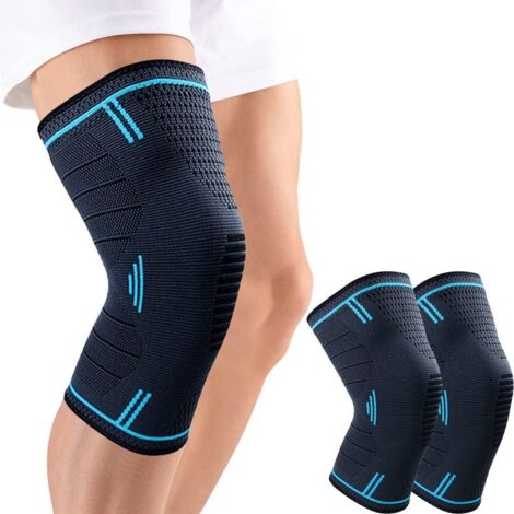 Rodilleras Menisco Y Ligamento, 2 Pcs Rodilleras Deportiva Compresión para Hombre Y Mujer, Rodilleras para Gym, Aliviar Dolor, Artritis, Crossfit, Correr (1/5)