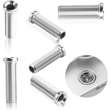 tornillos huecos para fregadero de 45 mm, tornillos huecos para válvulas de cesta de colador, tornillos de drenaje de cesta de colador de acero inoxidable M12, tornillos de cesta de fregadero para vál