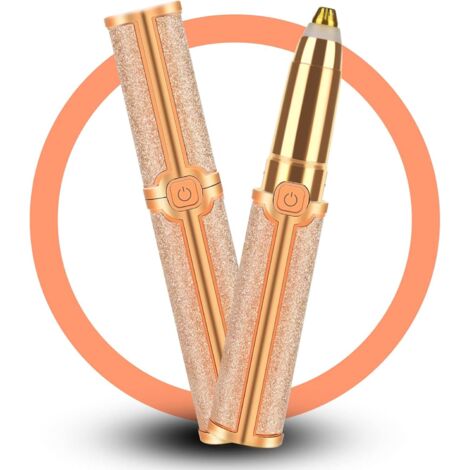 Recortador de cejas recargable, depilador nasal indoloro y recortador eléctrico de precisión para mujeres, depilador facial y de cejas para rostro, labios, nariz y cuerpo. (1/5)
