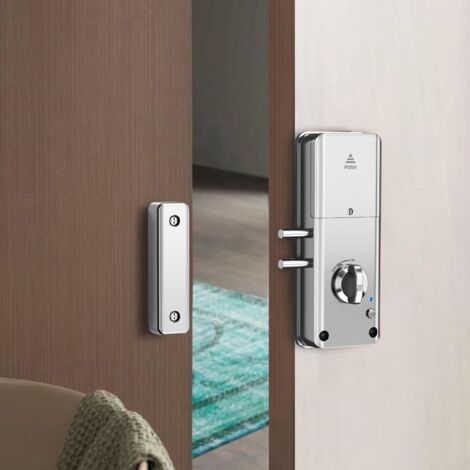 Tuya cerradura de puerta invisible inteligente, cerradura de puerta antirrobo, cerradura electrónica inteligente, tarjeta de aplicación/desbloqueo de APP, cerradura de puerta invisible