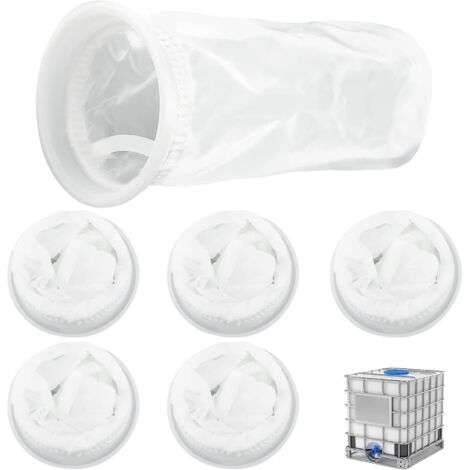 piezas de filtro IBC de nailon, filtro IBC lavable blanco, filtros de tapa IBC de malla, filtro de agua de lluvia de nailon, aplicable a tanques de agua de lluvia IBC (2 estilos)