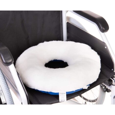 Cojín Antiescaras para Coxis - Prevención y Tratamiento de Ulceras por Presión - Asiento Ortopédico para Sillas de Ruedas, Oficina, Coche y hogar - Cojín Postural Redondo con Agujero