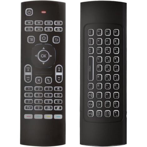 Control remoto MX3 Air Mouse aplicable, control remoto retroiluminado multifuncional de 2,4 G, mini teclado inalámbrico y control remoto de aprendizaje por infrarrojos para Android TV Box, HTPC, IPTV, (1/5)