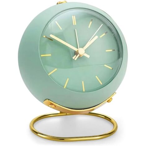 Reloj Despertador Analogico, Reloj Despertador Silencioso Sin Tictac, Reloj Despertador Clásico Retro, Despertador Analógico Ruidosos Junto la Cama para el Hogar, Dormitorio, Funciona con Pilas