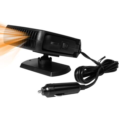 Calentador de Coche 12V 200W, Calefactor Coche Mechero Calefacción/Refrigeración 2 en 1, Desempañador de Parabrisas Desempañador de Automóvil con Base Giratoria de 360 Grados