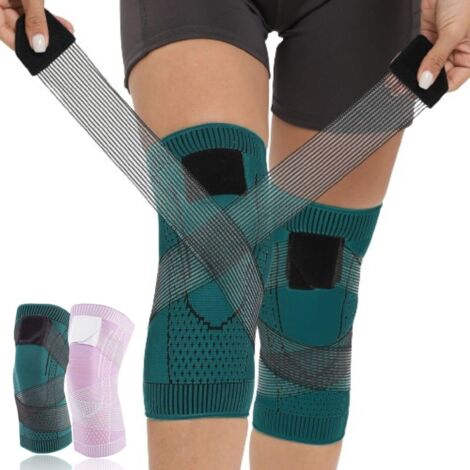 Rodilleras Menisco y Ligamento Para Mujer y Hombre, Rodillera Rotuliana Deportiva Ortopedica de Compresión Para Gym, Rodillera Artrosis, Tendinitis Rotuliana Condromalacia Rotuliana Grande, Verde (1/5)