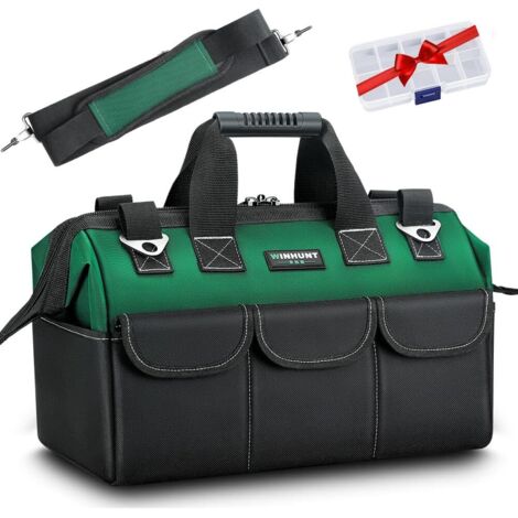 Bolsa de herramientas de 13 pulgadas - Organizador de bolsas de herramientas de alta resistencia - Boca ancha - Bolsa multifunción pequeña - Bolsa de compras para electricistas (1/5)